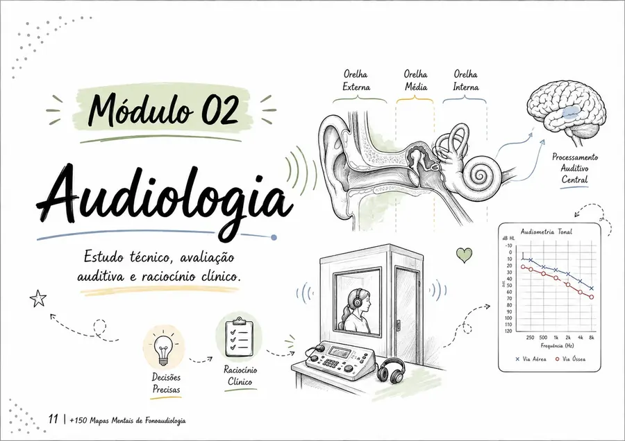 Exemplo de mapa mental de Fonoaudiologia do MapaFono