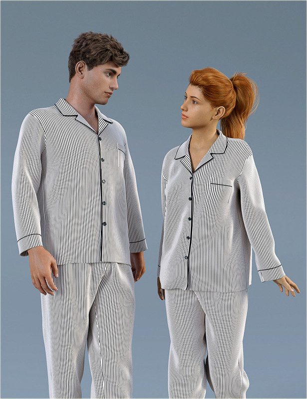 dForce H&C Pajamas Set for Genesis 8