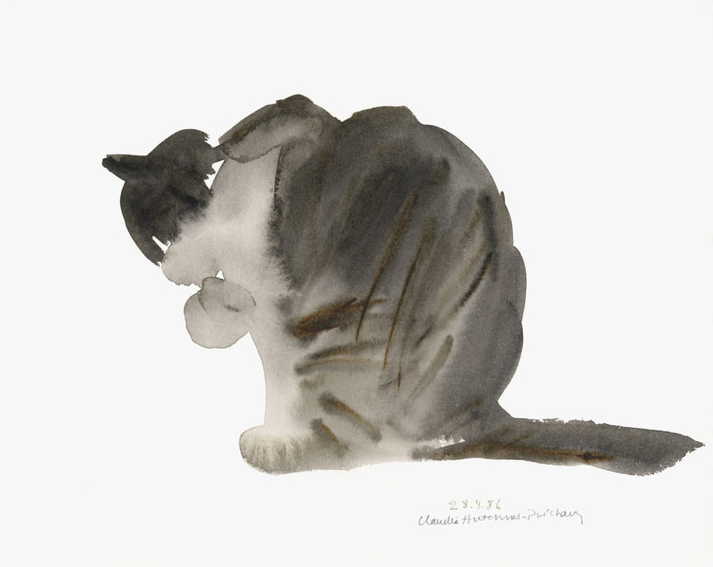 2-Claudia_Hutchins_Puechavy_-_Cat_1985_(watercolour)_-_(MeisterDrucke-175432)