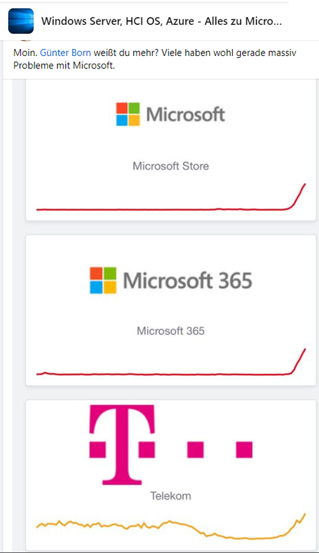 Ausfall Microsoft-Dienste