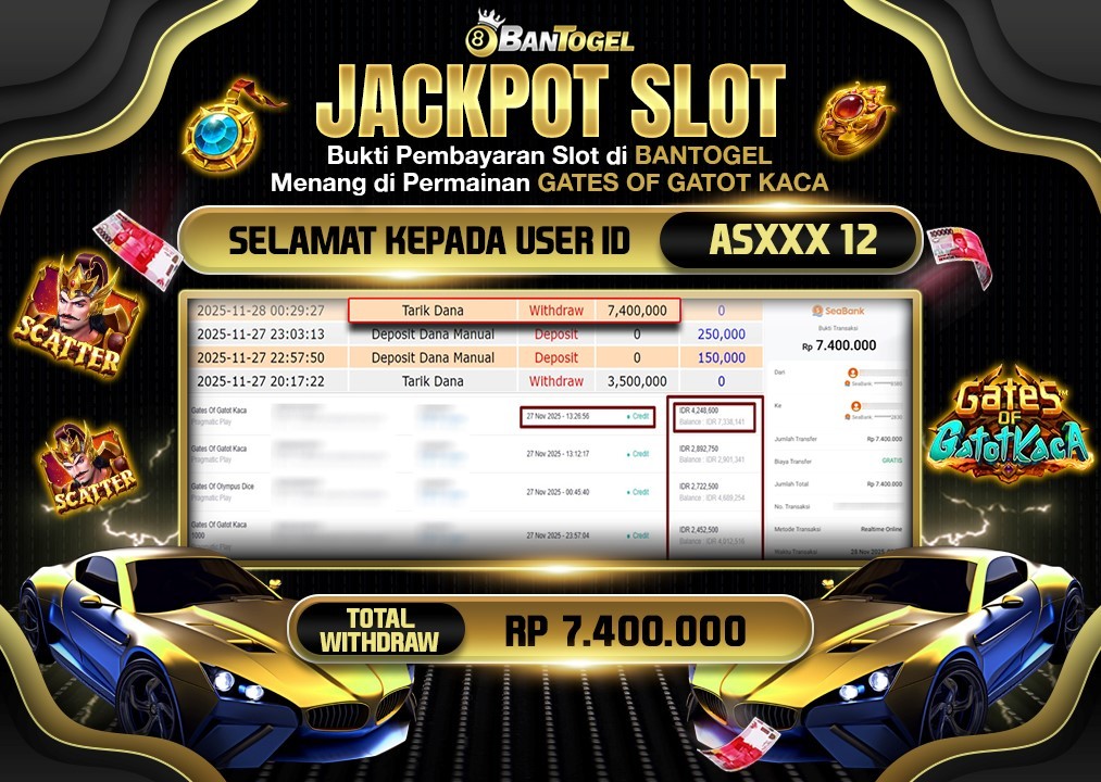BUKTI JACKPOT LUNAS BANTOGEL
