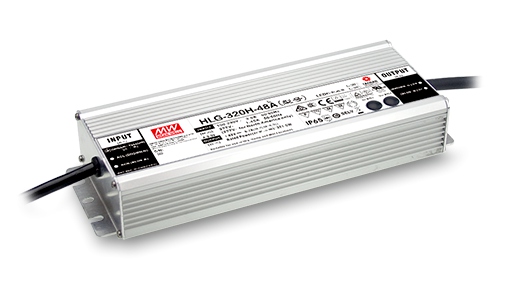 Driver LED MEAN WELL HLG-320H-12A 12V 320W - 600W IP65/IP67 Regulable por Potenciómetro