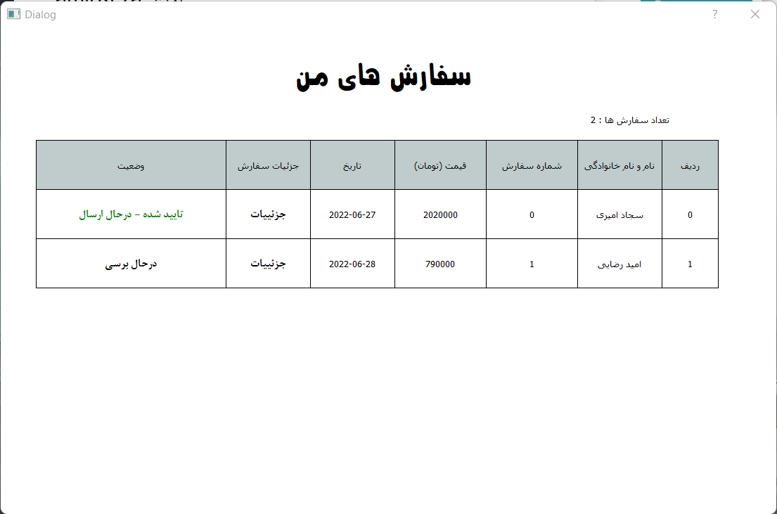 userOrders userOrders
