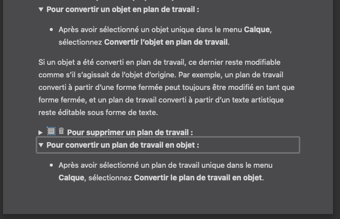 Plan de travail et Conversions