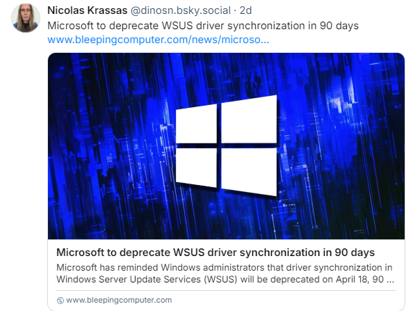 WSUS Driver Update