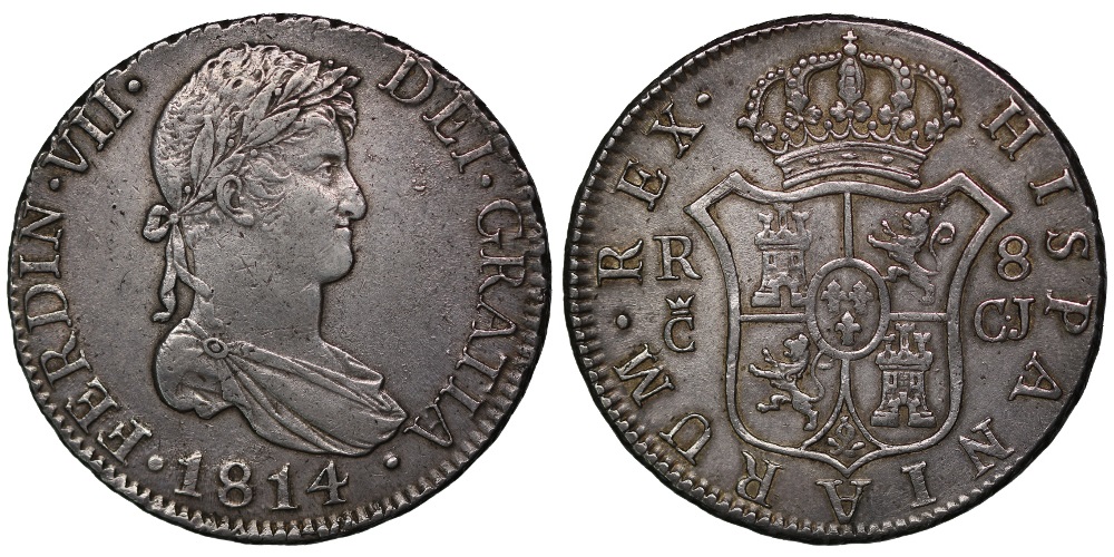 8 Reales 1814. Fernando VII. Cádiz 19320