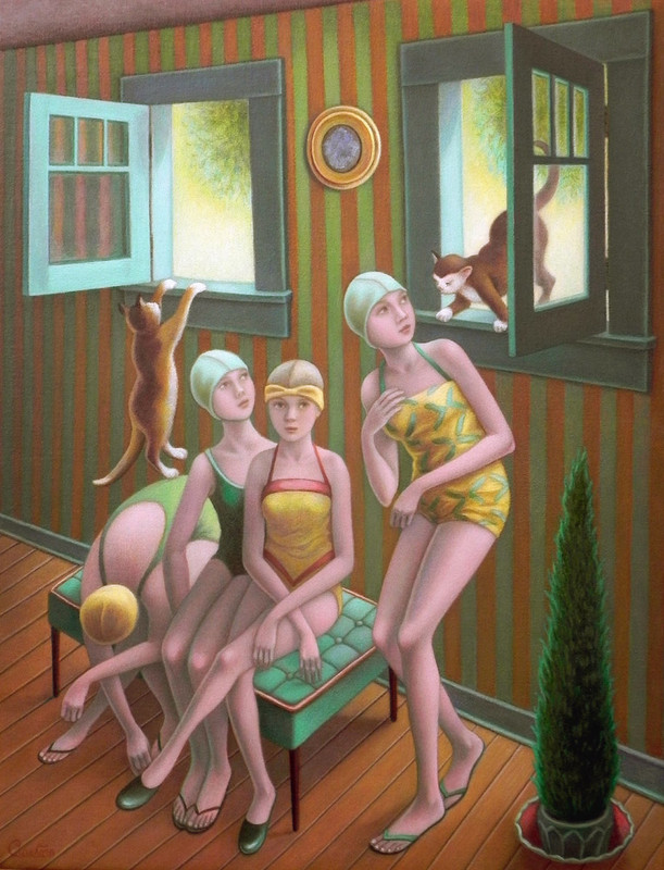 Four-Bathers-Two-Cats-Crehorenew1000