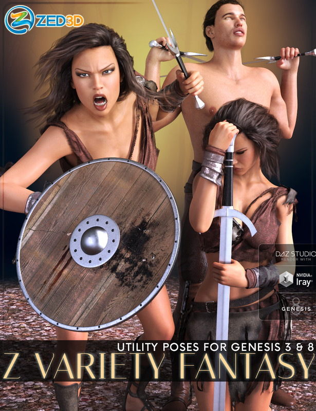 Z Variety Fantasy Pose Collection for Genesis 3 and 8 Z Variety Fantasy Pose Collection for Genesis 3 and 8
