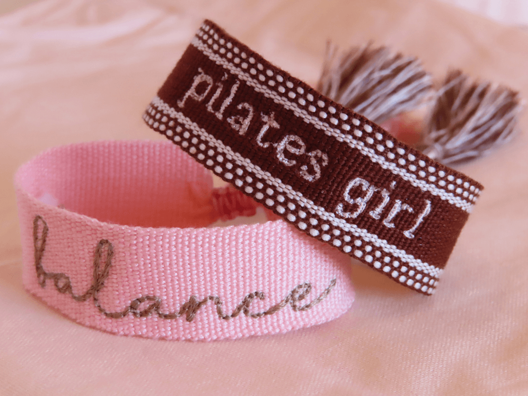 The Pilates Set - Embroidered Bracelet Duo