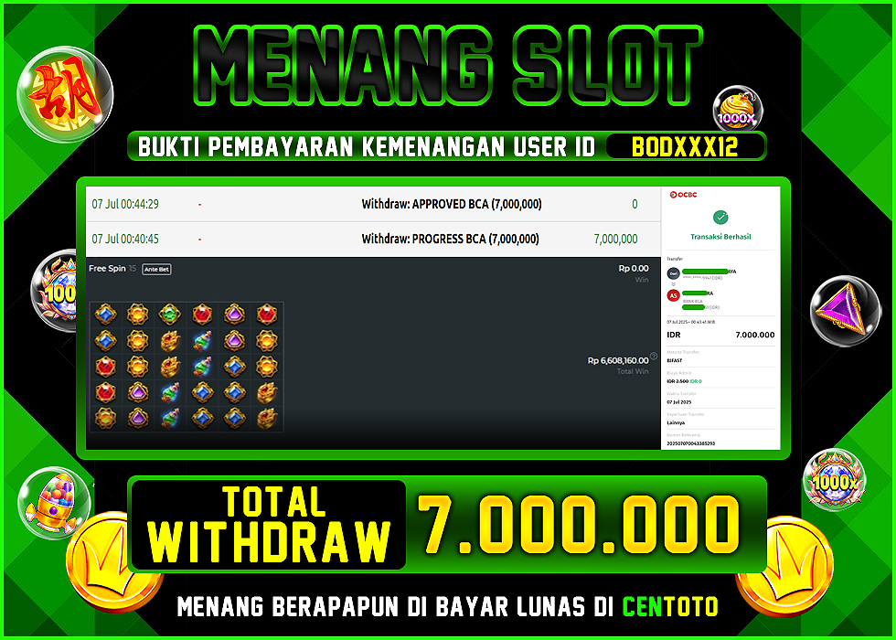 BUKTI JACKPOT LUNAS CENTOTO