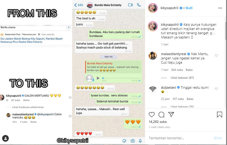 Komentar Dul Jaelani di postingan Kiky Saputri