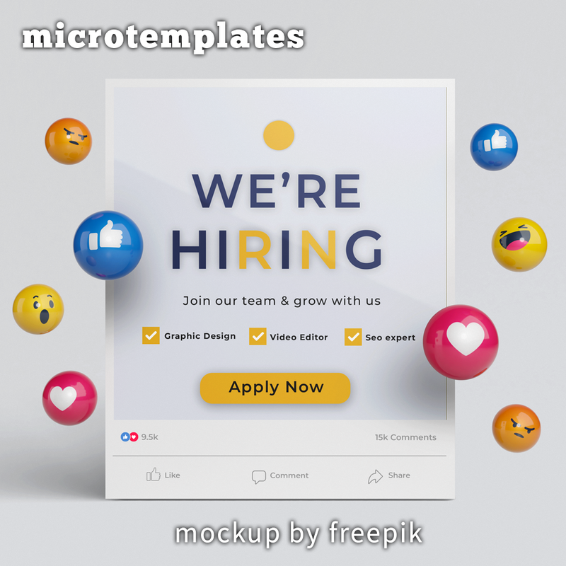 Customizable Hiring Post Template – Editable Job Ad Designs