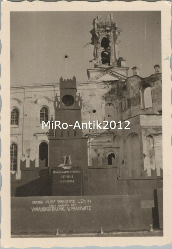 Wehrmacht, zerstörte Kirche in Pinsk, Belarus