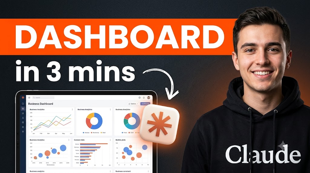 AI-generated example result for the youtube-thumbnail prompt: AI Dashboard In 3 Minutes Thumbnail – Claude AI Tutorial Design AI YouTube Thumbnail Prompt