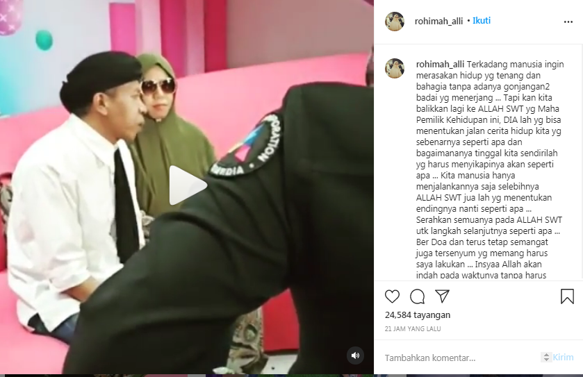 Rohimah Alli mengunggah video bersama Kiwil