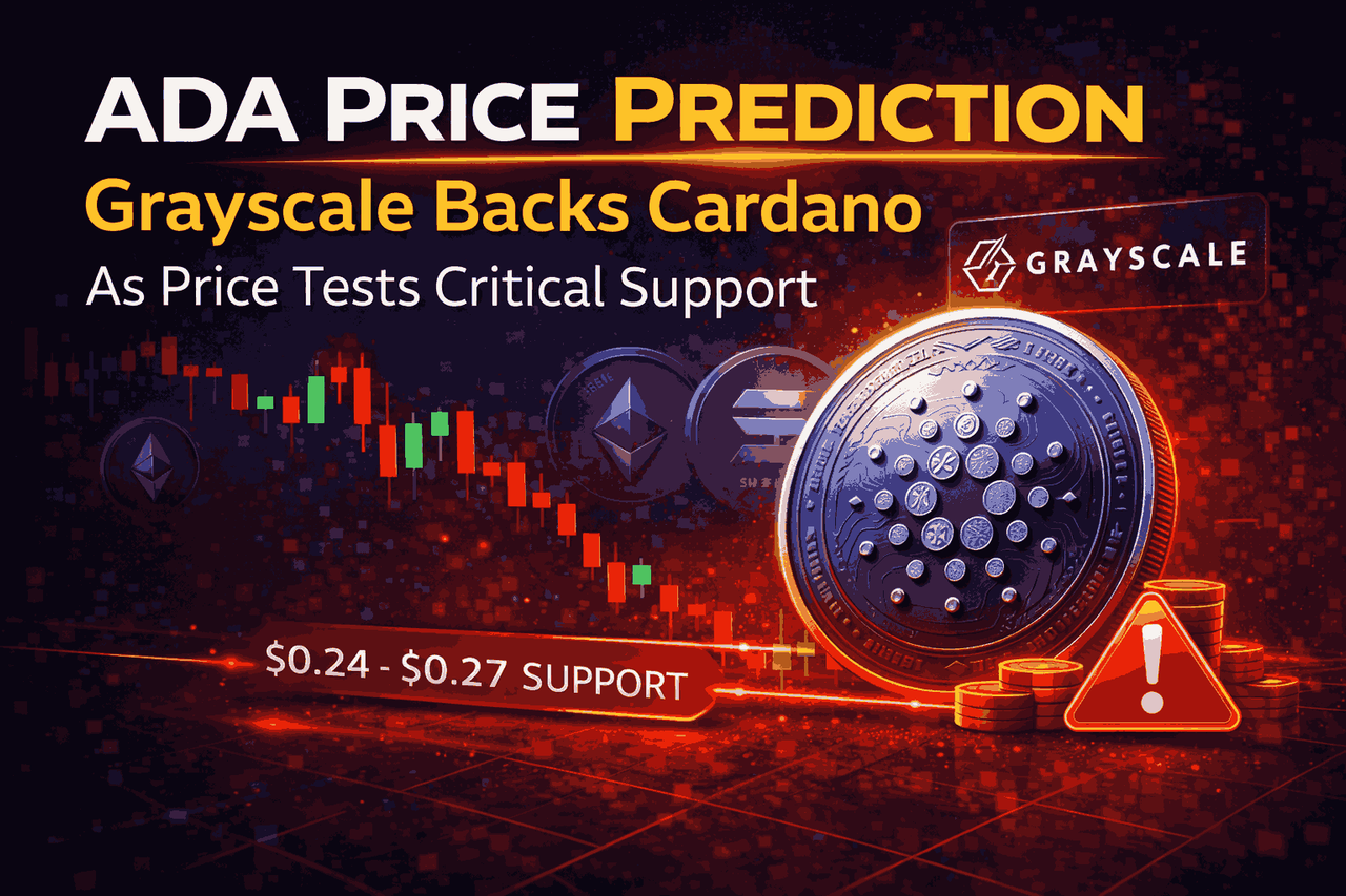 ADA Price Prediction Grayscale Backs Cardano as Price Tests Critical Support