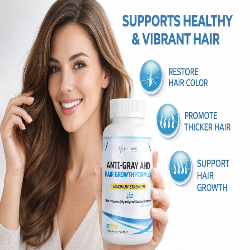 Hair Support Supplement Capsules with Biotin Keratin Vitamins & Botanicals 