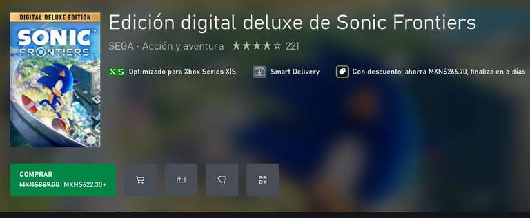 Xbox: Sonic Frontiers Edicion Deluxe