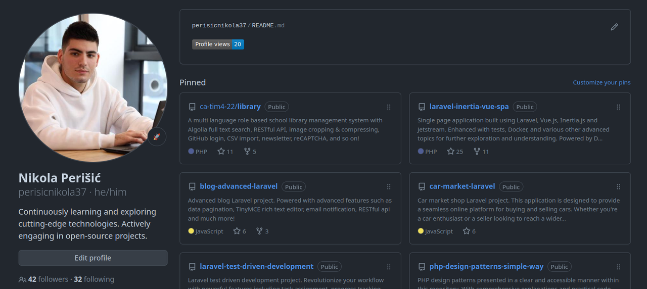 Profile view counter