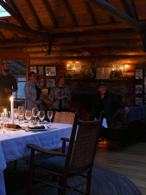 Candlelit dinner table at Birchdale Lodge