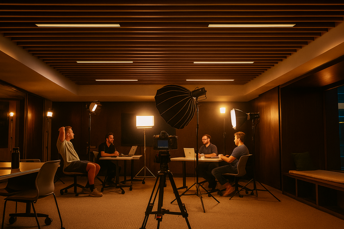 Professional studio camera setup for content creation.