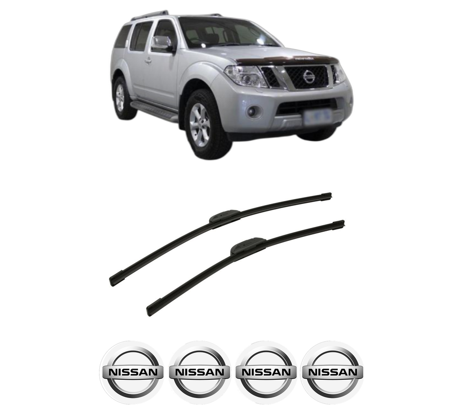 Set stergatoare auto NISSAN PATHFINDER III VAN (R51_) din 2013-2014, pentru parbriz auto, 2 bucati, Bosch Aerotwin Retrofit, din cauciuc siliconat rezistent, 4 Stickere Auto NISSAN