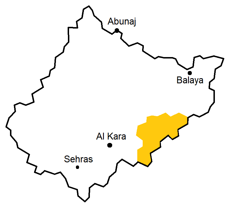 Localisation de la réserve d'Al-Jabri, Banairah