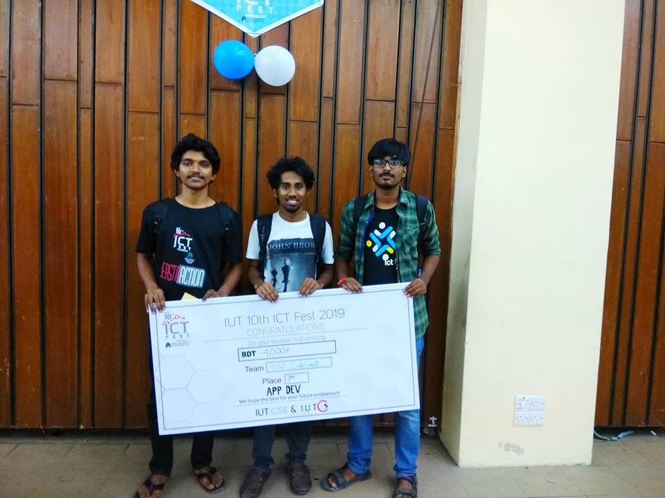 SUST_CodeSmell 2nd runners up in IUT 10th ICT Fest 2019