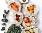 Organic Cotton Mesh Produce Bag Set Reusable Eco-Friendly