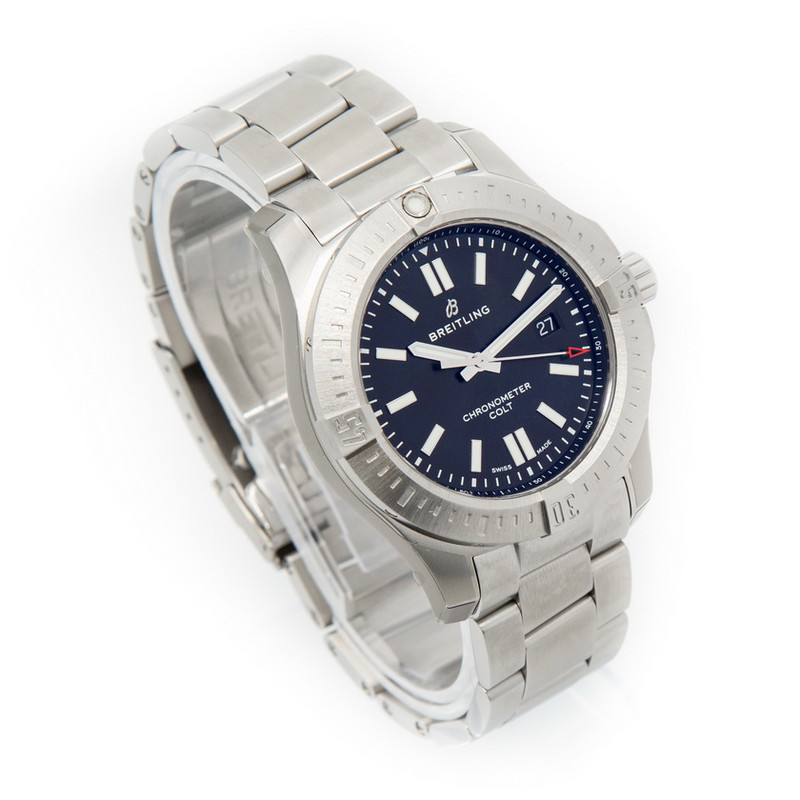 Breitling Chronomat Colt automatico 44 quadrante nero orologio da uomo (Ref: A17388101B1A1