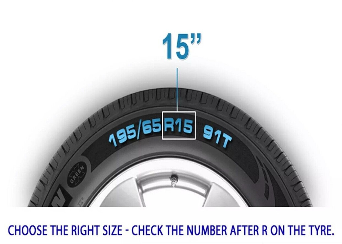 Radkappen Radzierblenden 15 Zoll schwarz & silber schnell 4er Set - Bild 6 von 6
