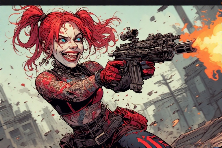 Playful-action-pose-Harley-Qui-16