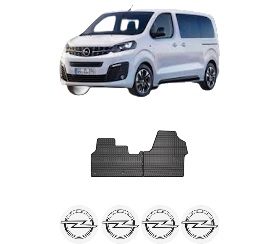 Set covorase presuri OPEL VIVARO C Van (K0) din 2019-2024, auto, din cauciuc thermoplastic, 4 Stickere auto cu OPEL