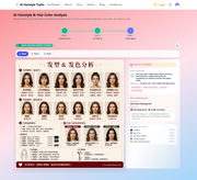 AI hairstyle analysis result page