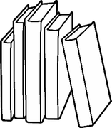 Books Leaning (Colored)