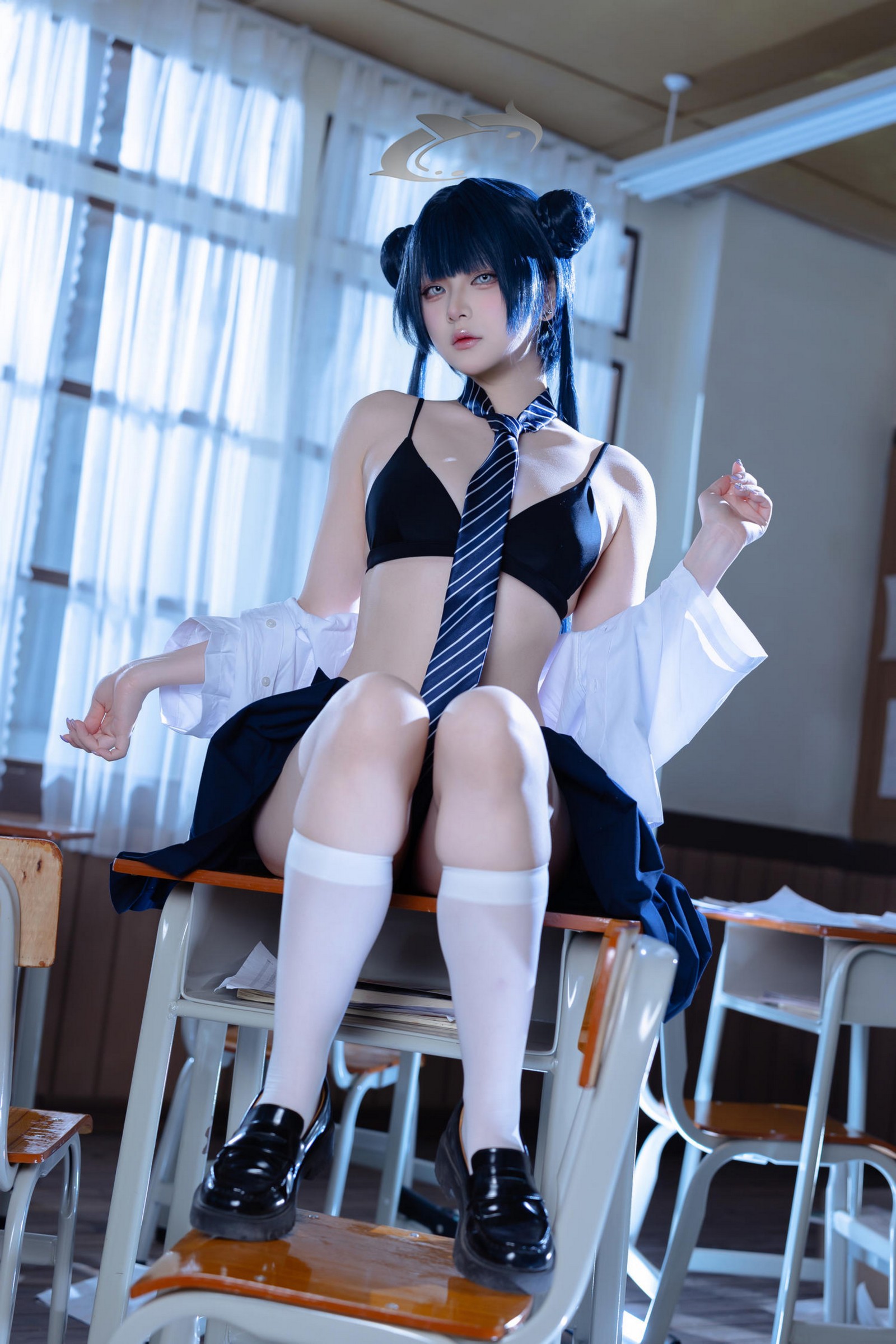 屿鱼 Yuyu 蔚蓝档案 妃咲 JK Cosplay 写真集（61P｜798MB）插图2