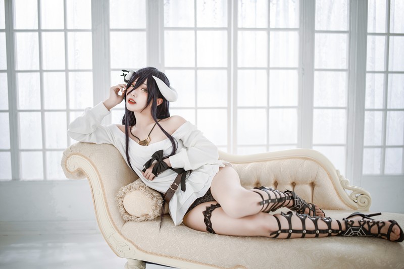 切切Celia 雅儿贝德 Albedo Cosplay Overlord 写真 39P插图9