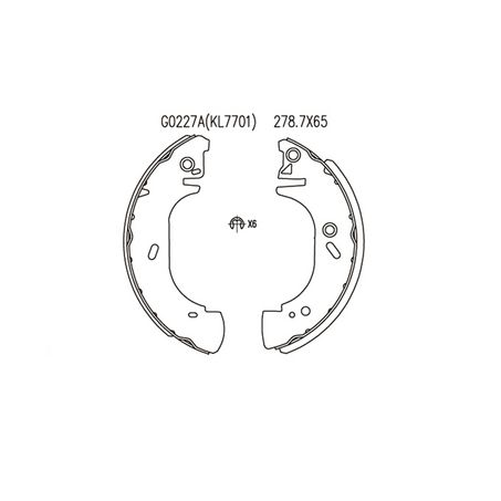 Rear Brake Shoe Set Rear Brake Shoe Set