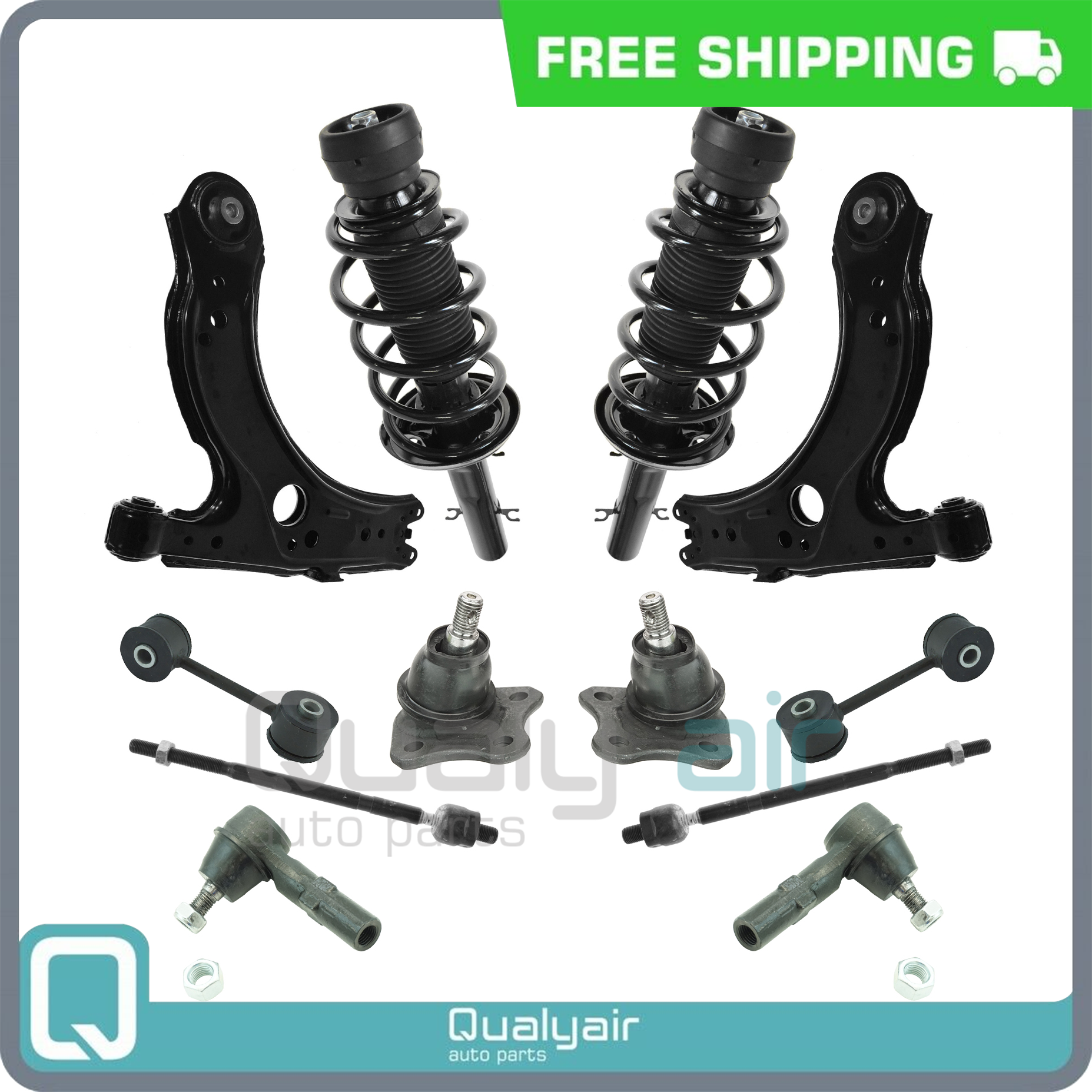 New Suspension Kit for Volkswagen Jetta 01-05 Front End - 12pcs | eBay