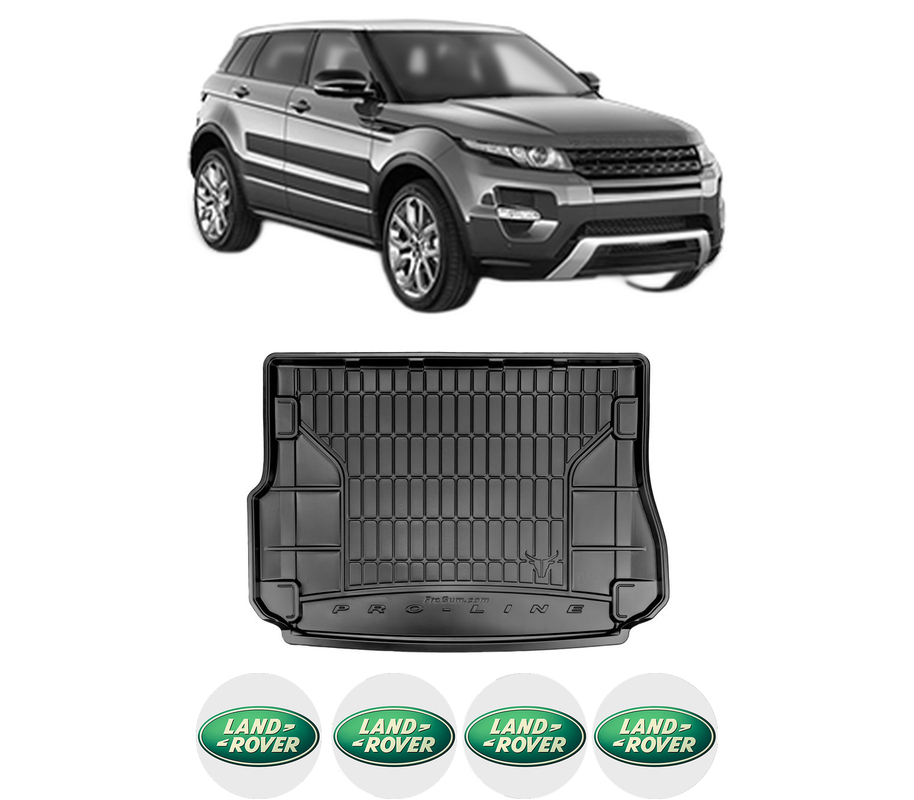 Tavita Portbagaj LAND ROVER RANGE ROVER EVOQUE (L538) din 2011-2019, Protectie Portbagaj Auto, 4x Stickere auto cu LAND ROVER