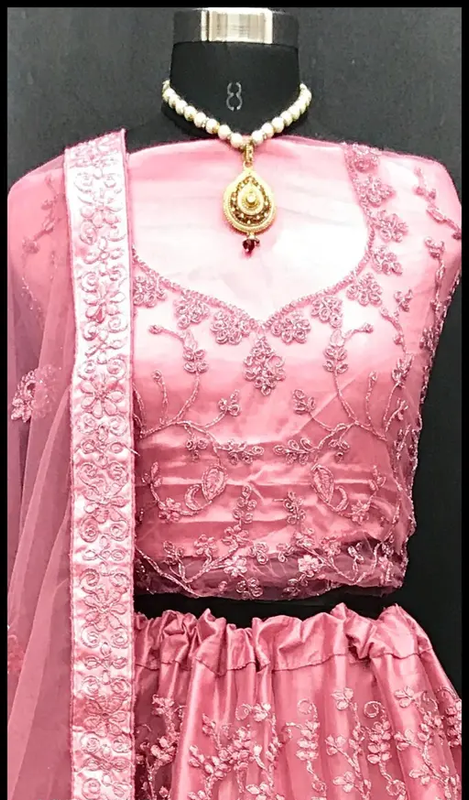 Elegant Pink Net Lehenga Choli by Gopinath Enterprise - Semi-Stitched Blouse with Extra Inner and Dupatta, Ideal for Weddings, Festivals, and Parties (R225)
