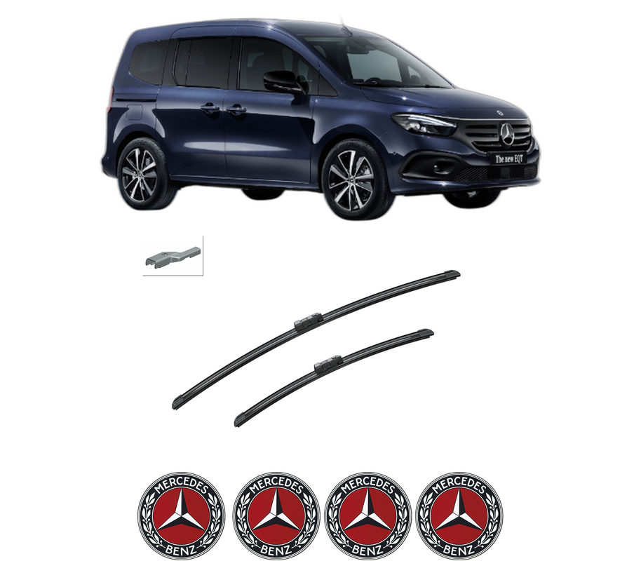 Set stergatoare auto MERCEDES-BENZ EQT (W420) din 2023, pentru parbriz auto, 2 bucati, Bosch Aerotwin, din cauciuc siliconat rezistent, 4 Stickere Auto MERCEDES-BENZ
