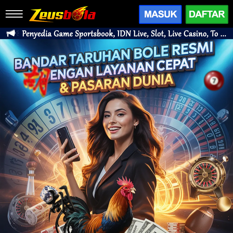 ZEUSBOLA: Bandar Taruhan Bola Online Resmi dengan Layanan Cepat & Pasaran Dunia image 1