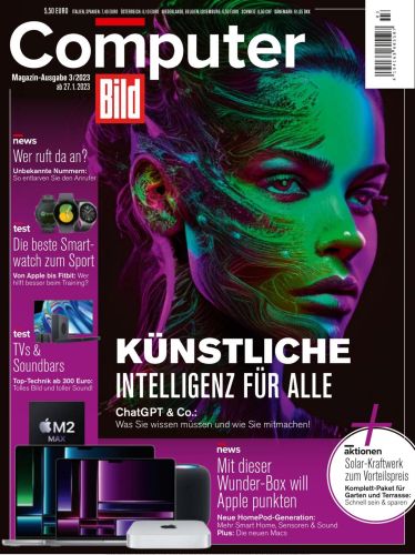 Cover: Computer Bild Magazin No 03 vom 27  Januar 2023