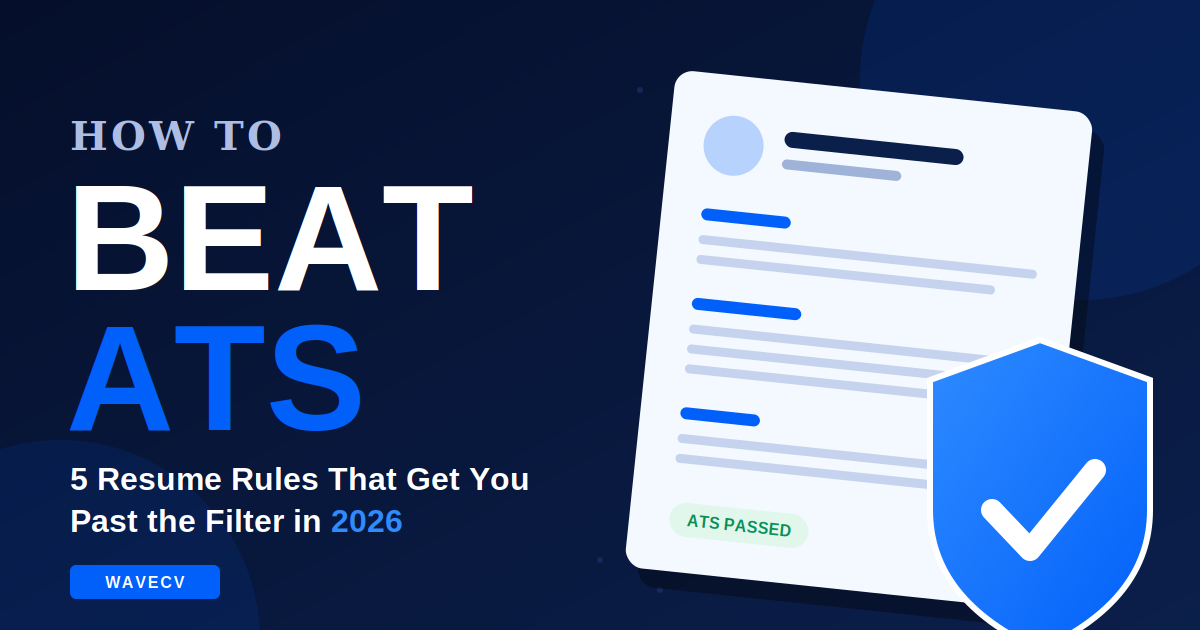 Beat ATS in 2026: 5 Resume Rules That Get You Past the Filter