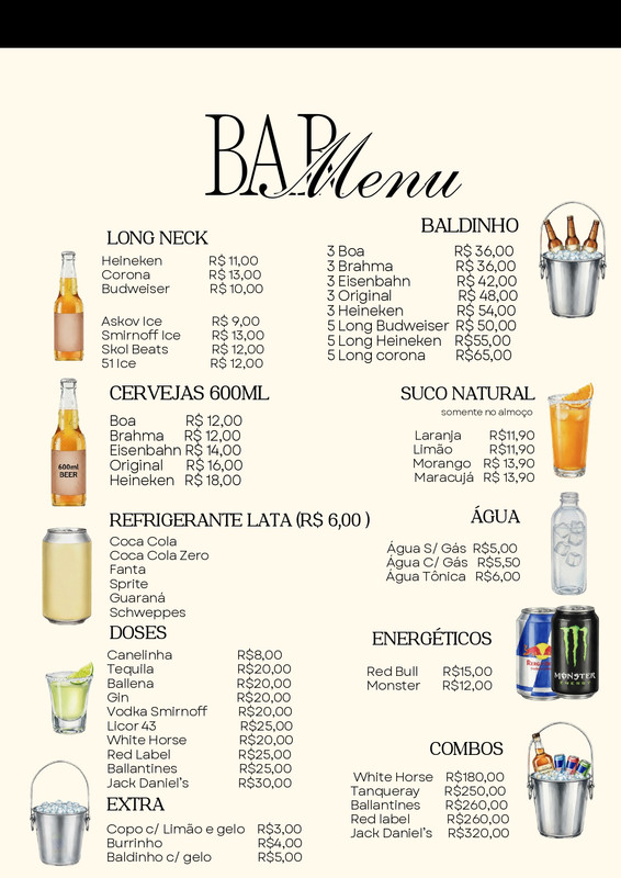 Cardápio Bar 2
