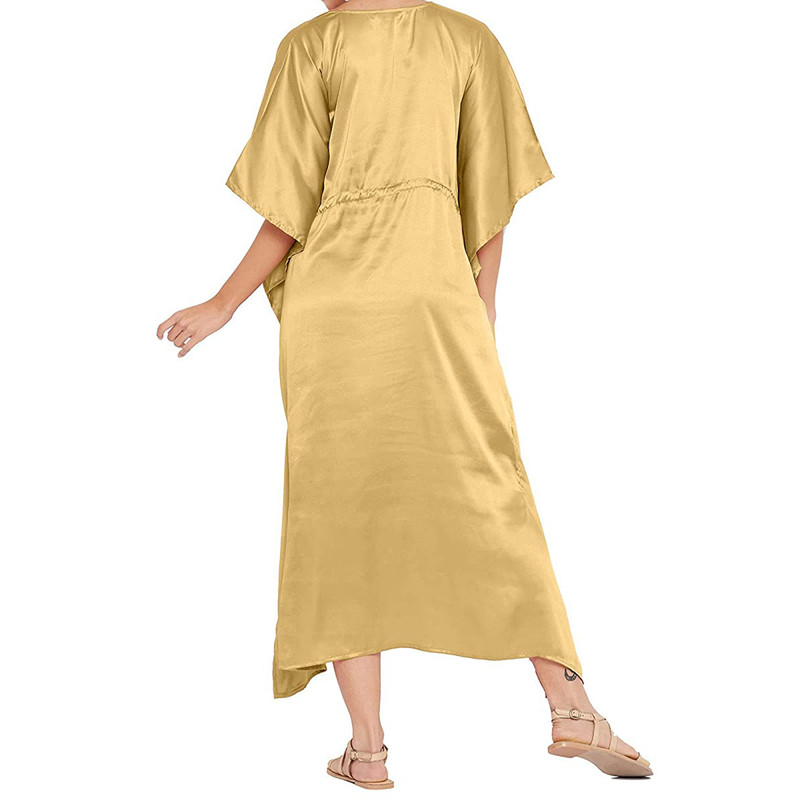 Women Satin Silk Nightdress Lingerie Sleepwear Nightgown Maxi Robe Loungewear - Picture 23 of 125