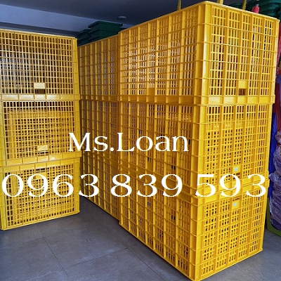 Bán sóng nhựa 26 bánh xe kt 1186 x 886 x 668 mm / Lh 0963.839.593 Ms.Loan Song-nhua-dung-hang-26-banh-xe