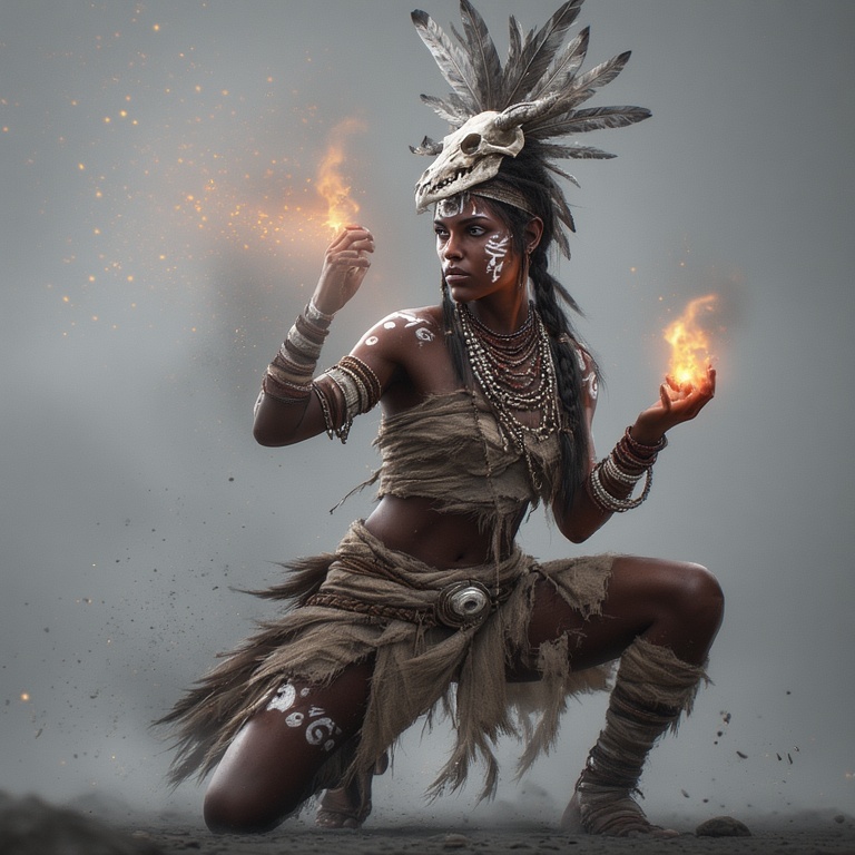 A-powerful-tribal-warrior-woma-(3)