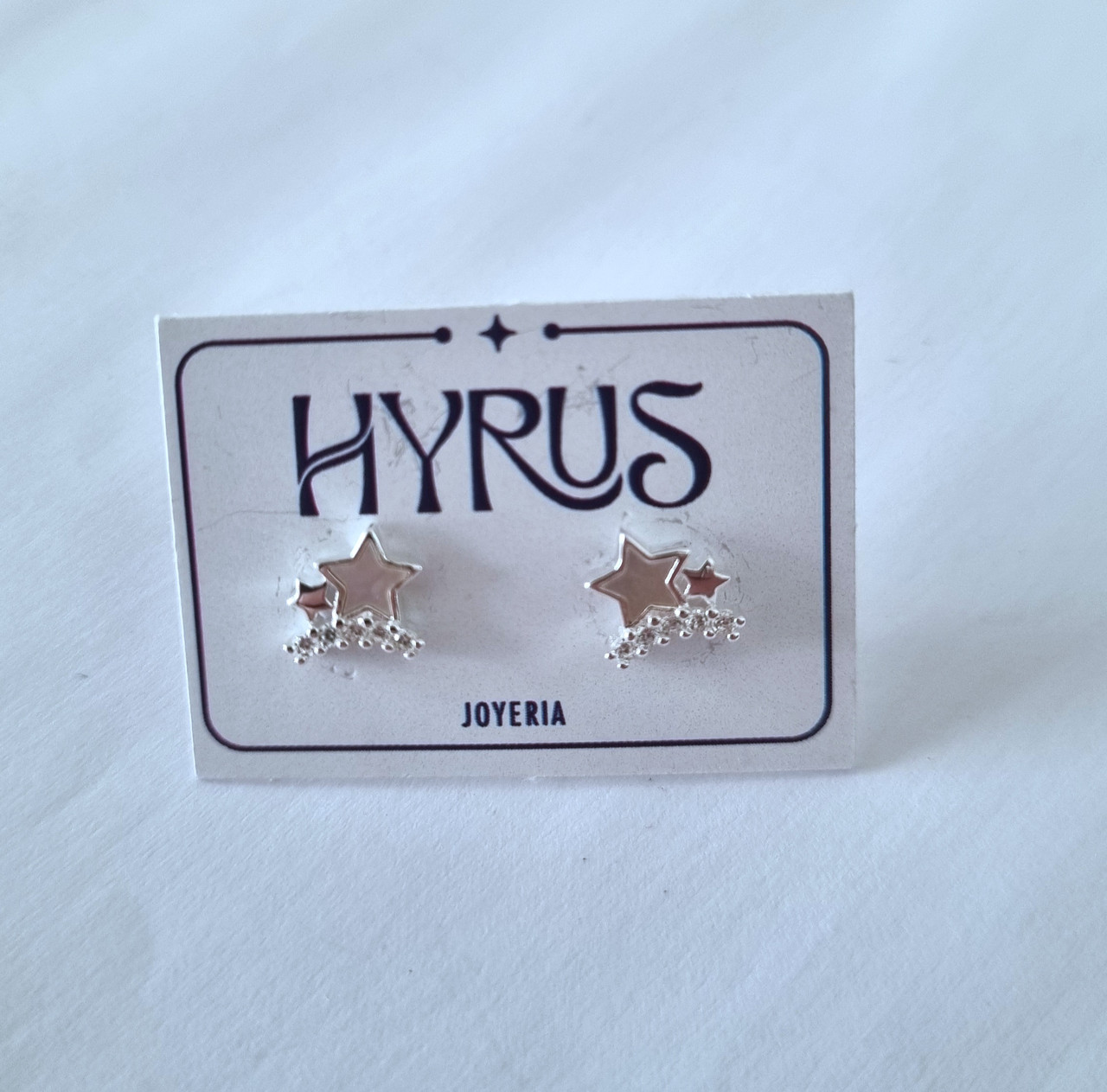 Arete #00186 estrella y zirconia